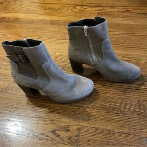 Rieker Suede Ankle Booties with Buckle